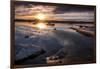 Usa, California, Sierra Nevada, Mono Lake. The sun rises over the east shore of Mono Lake.-Betty Sederquist-Framed Photographic Print