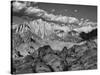 USA, California, Sierra Nevada Mountains. Moon Above Mt Whitney-Dennis Flaherty-Stretched Canvas