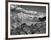 USA, California, Sierra Nevada Mountains. Moon Above Mt Whitney-Dennis Flaherty-Framed Photographic Print