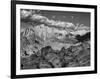 USA, California, Sierra Nevada Mountains. Moon Above Mt Whitney-Dennis Flaherty-Framed Photographic Print