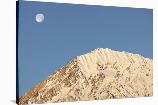 USA, California, Sierra Nevada Mountains. Moonset behind Mt. Tom.-Jaynes Gallery-Stretched Canvas