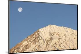 USA, California, Sierra Nevada Mountains. Moonset behind Mt. Tom.-Jaynes Gallery-Mounted Photographic Print