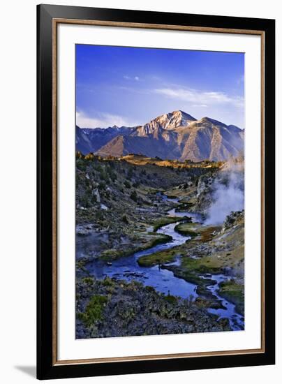 USA, California, Sierra Nevada Mountains. Sunrise on geothermal area of Hot Creek.-Jaynes Gallery-Framed Premium Photographic Print