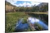 USA, California, Sierra Nevada Range. Landscape with Weir Pond-Dennis Flaherty-Stretched Canvas