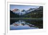 USA, California, Sierra Nevada Range. Reflections in Heart Lake.-Jaynes Gallery-Framed Premium Photographic Print