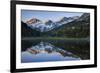 USA, California, Sierra Nevada Range. Reflections in Heart Lake.-Jaynes Gallery-Framed Premium Photographic Print