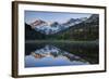 USA, California, Sierra Nevada Range. Reflections in Heart Lake.-Jaynes Gallery-Framed Photographic Print