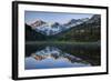 USA, California, Sierra Nevada Range. Reflections in Heart Lake.-Jaynes Gallery-Framed Photographic Print