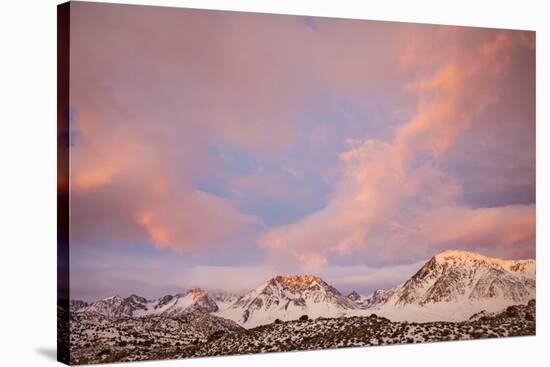 USA, California, Sierra Nevada Range. Sunrise on mountains.-Jaynes Gallery-Stretched Canvas