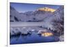 USA, California, Sierra Nevada Range. Winter sunrise at Convict Lake.-Jaynes Gallery-Framed Photographic Print