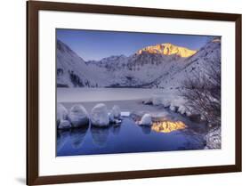 USA, California, Sierra Nevada Range. Winter sunrise at Convict Lake.-Jaynes Gallery-Framed Premium Photographic Print