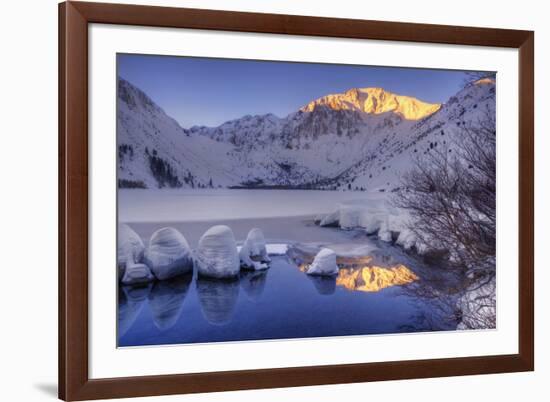 USA, California, Sierra Nevada Range. Winter sunrise at Convict Lake.-Jaynes Gallery-Framed Premium Photographic Print