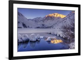 USA, California, Sierra Nevada Range. Winter sunrise at Convict Lake.-Jaynes Gallery-Framed Premium Photographic Print