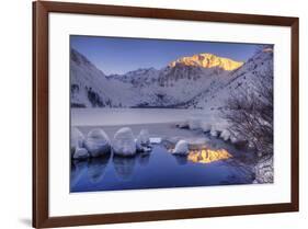 USA, California, Sierra Nevada Range. Winter sunrise at Convict Lake.-Jaynes Gallery-Framed Premium Photographic Print