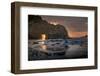 Usa, California. Sunsets gleams through this hole in the rock along the Big Sur coast.-Betty Sederquist-Framed Photographic Print