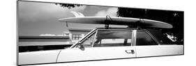Usa, California, Surf Board on Roof of Car-null-Mounted Photographic Print