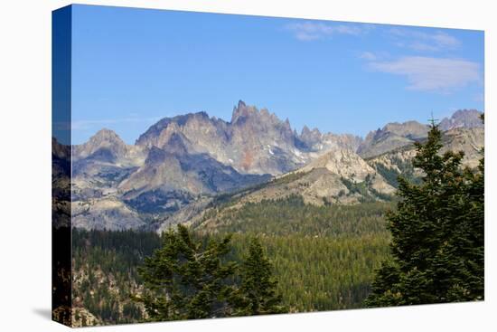 USA, California, the San Joaquin Ridge Minarets from Minaret Vista-Bernard Friel-Stretched Canvas