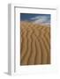 USA, California. Windblown sand dune and clouds-Judith Zimmerman-Framed Photographic Print