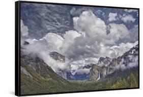 USA, California, Yosemite, Bridalveil Falls-John Ford-Framed Stretched Canvas