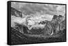 USA, California, Yosemite, Bridalveil Falls-John Ford-Framed Stretched Canvas