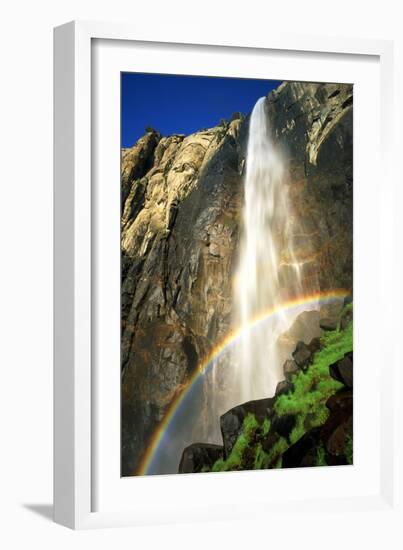 USA, California, Yosemite National Park. Bridalveil Fall Rainbow-Jaynes Gallery-Framed Photographic Print