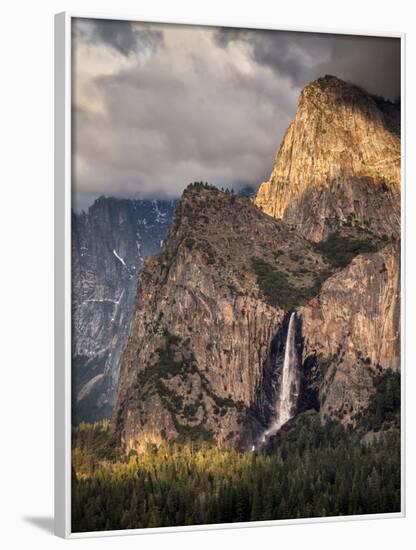 USA, California, Yosemite National Park, Bridalveil Falls at sunset-Ann Collins-Framed Photographic Print