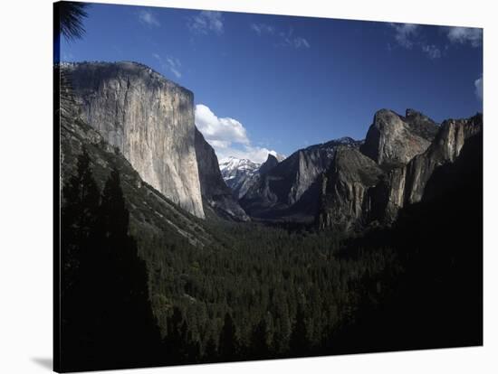 USA, California, Yosemite National Park, El Capitan Mountain and Yosemite Valley-null-Stretched Canvas