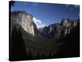 USA, California, Yosemite National Park, El Capitan Mountain and Yosemite Valley-null-Stretched Canvas