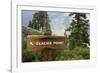 USA, California, Yosemite National Park, Glacier Point Directional Sign-Bernard Friel-Framed Photographic Print