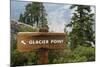 USA, California, Yosemite National Park, Glacier Point Directional Sign-Bernard Friel-Mounted Photographic Print