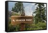 USA, California, Yosemite National Park, Glacier Point Directional Sign-Bernard Friel-Framed Stretched Canvas