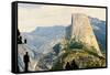 USA, California, Yosemite National Park, Half Dome, from Washburn Point-Bernard Friel-Framed Stretched Canvas