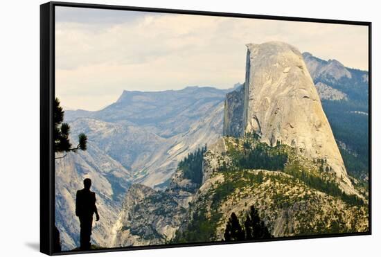 USA, California, Yosemite National Park, Half Dome, from Washburn Point-Bernard Friel-Framed Stretched Canvas