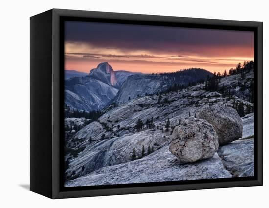 USA, California, Yosemite National Park. Sunset Light on Half Dome from Olmsted Point-Ann Collins-Framed Stretched Canvas
