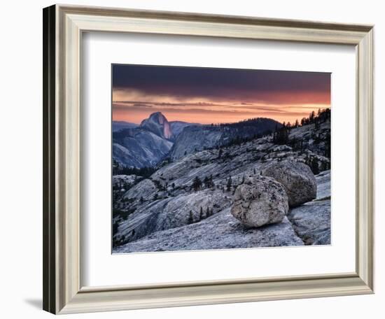 USA, California, Yosemite National Park. Sunset Light on Half Dome from Olmsted Point-Ann Collins-Framed Photographic Print