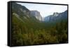 USA, California, Yosemite National Park, Tunnel View of El Capitan and Half Dome-Bernard Friel-Framed Stretched Canvas