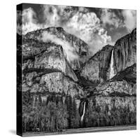 USA, California, Yosemite National Park, Upper and Lower Yosemite Falls at Sunrise-Ann Collins-Stretched Canvas