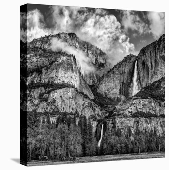 USA, California, Yosemite National Park, Upper and Lower Yosemite Falls at Sunrise-Ann Collins-Stretched Canvas