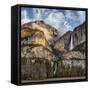 USA, California, Yosemite National Park, Upper and Lower Yosemite Falls at Sunrise-Ann Collins-Framed Stretched Canvas