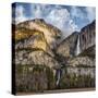 USA, California, Yosemite National Park, Upper and Lower Yosemite Falls at Sunrise-Ann Collins-Stretched Canvas