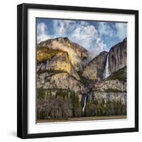 USA, California, Yosemite National Park, Upper and Lower Yosemite Falls at Sunrise-Ann Collins-Framed Photographic Print