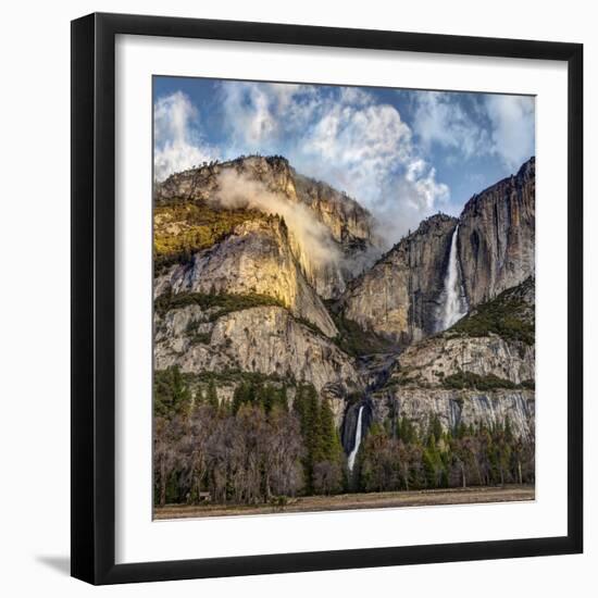 USA, California, Yosemite National Park, Upper and Lower Yosemite Falls at Sunrise-Ann Collins-Framed Photographic Print