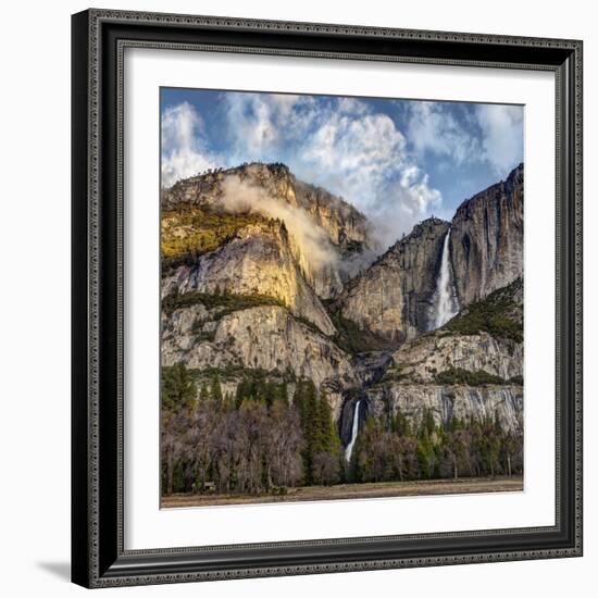 USA, California, Yosemite National Park, Upper and Lower Yosemite Falls at Sunrise-Ann Collins-Framed Photographic Print