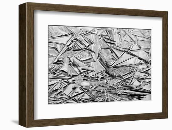 USA, California, Yosemite National Park. Winter ice patterns on the Merced River-Ann Collins-Framed Photographic Print