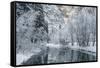 USA, California, Yosemite National Park. Winter Landscape of Merced River-Jaynes Gallery-Framed Stretched Canvas