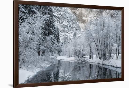 USA, California, Yosemite National Park. Winter Landscape of Merced River-Jaynes Gallery-Framed Photographic Print