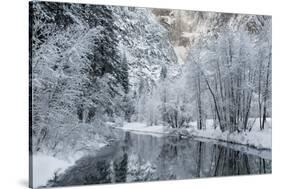 USA, California, Yosemite National Park. Winter Landscape of Merced River-Jaynes Gallery-Stretched Canvas