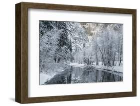 USA, California, Yosemite National Park. Winter Landscape of Merced River-Jaynes Gallery-Framed Photographic Print