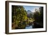 USA California. Yosemite National Park, Yosemite Valley over Merced River.-Alison Jones-Framed Photographic Print