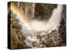 USA, California, Yosemite, Yosemite Falls, rainbow-John Ford-Stretched Canvas